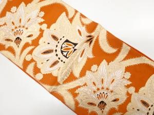 アンティーク　花更紗模様織り出し袋帯（材料）